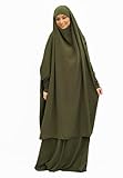 ANTI REPASSAGE Veijab Jilbab Widad - Microfibre (Kaki)