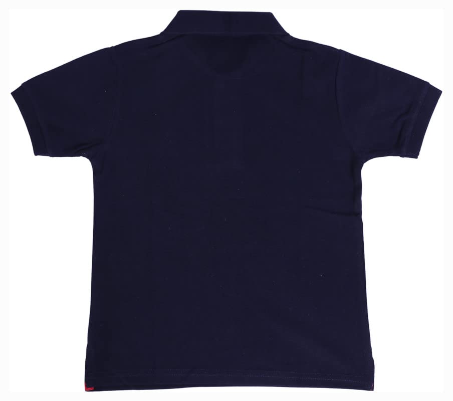 Image of Boys Cotton Polo T-Shirt Regular Fit Half Sleeve Plain Collar T-Shirt, Soft Breathable Casual Wear