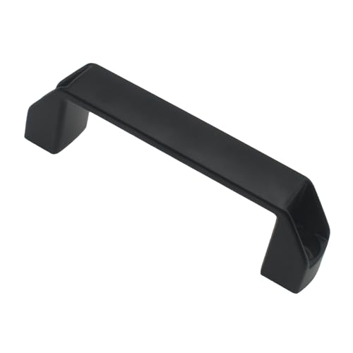 Image of FDXGYH 2pcs Aluminium Alloy Handle Black Rectangular Industrial Pull Handle 120mm Industrial Cabinet Hardware