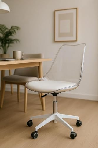 Miniatura 2 de Regalos Miguel - Silla De Oficina Blanca Neo Transparente - Máxima Ergonomía - Ideal Para Escritorio Y Gaming
