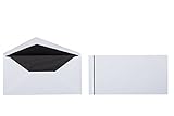 Mourning Envelopes, Envelopes, Envelopes with Black Strip and In The Format DIN Long 110 x 220 mm Inner Coat, Grammage: 100 G/M², Colour: White, 100 pcs
