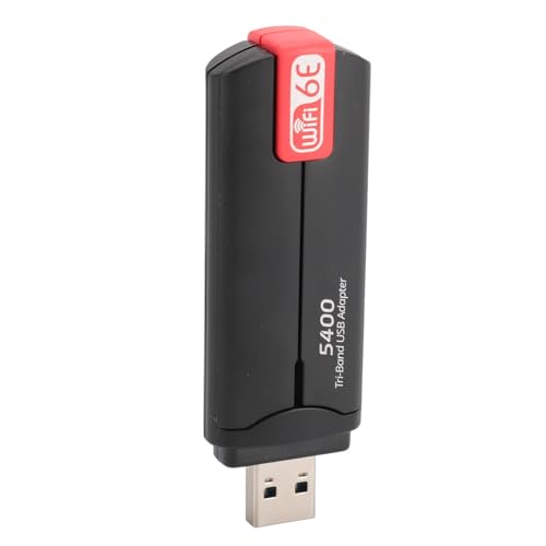 Aumotop Adaptador WiFi USB de 5400Mbps, Adaptador USB3.0 de Tres Bandas Compatible con 10/11, Ideal para Uso Doméstico y Oficina, Conexión Inalámbrica Ultrarrápida