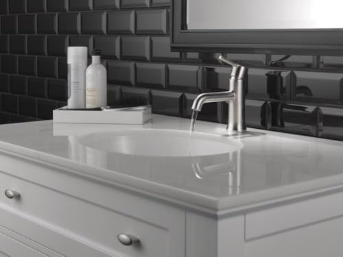 Image of Delta Trinsic Single-Handle Bathroom Faucet with Metal Drain Assembly, Stainless 559LF-SSMPU