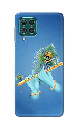 Image of PRINTFIDAA Printed Hard Back Cover Case for Samsung Galaxy F62 | Samsung Galaxy M62 Back Cover (Flute in Krishna Hands) -112