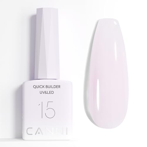 CANNI UV-bouwgel voor nagels – Quick Builder Gel in natuurlijke kleur – gellak semi-permanent voor nagelreparatie en nagelverlenging C15