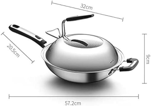 Wok multiuso de acero inoxidable antiadherente 32 cm miniatura 2