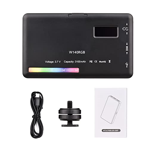 Luz de video RGB para Vlog y tutoriales de cocina con panel LED regulable a batería 7