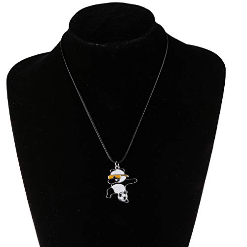 Winssigma Sports Panda Necklace With Black Cord Panda Jewelry Gift For Teen Girls And Boys #TOP3