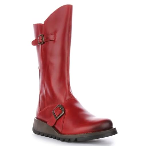 Fly London Mes 2, Bottes Hauts femme, Rouge (Red 001), 40 EU
