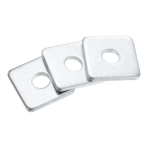 Rondelles de roulement carrées M16 x 50 mm en acier au carbone pour fixation de matériel | Lot de 10