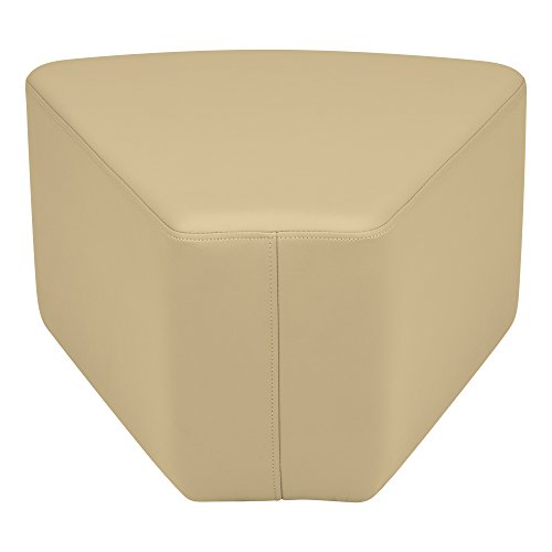 Image of Sprogs 12 inch H Structured Wedge Stool -Flexible Modular Collaborative Soft Seating for Office, Home, Lounge and School Classrooms with Durable Frame -Sand
