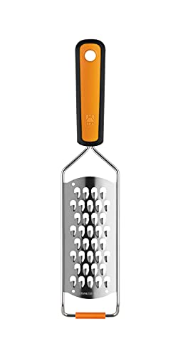 Utensilios De Cocina Acero Inoxidable BRA A195024 Efficient - Rallador grueso fabricado en acero inoxidable, color naranja