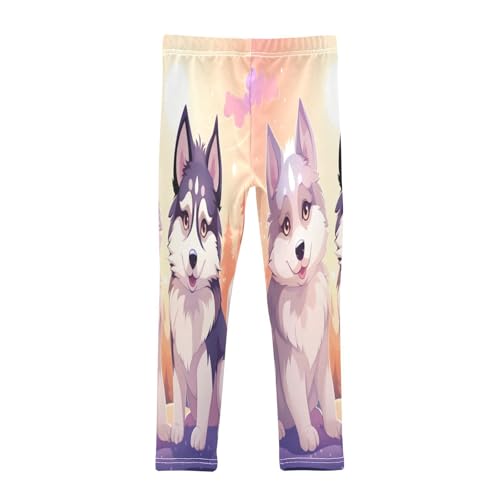 Toddler Girls Leggings Printed Yoga Pants Leggings Siberian Husky for Kids2