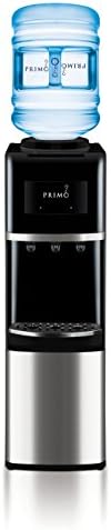 Primo Top-Loading Water Dispenser - 3 Temp (Hot-Cool-Cold) Water Cooler Water Dispenser for 5 Gallon Bottle w/Child-Resistant Safety Feature, Black and Stainless Steel, 3 Spout