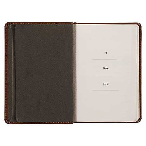 Image of One Minute with God for Men 365 Devotions, Brown Faux Leather Flexcover