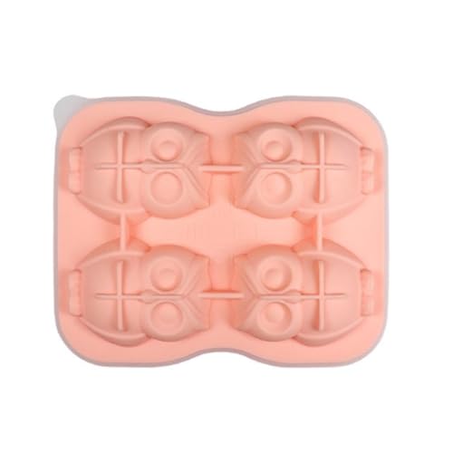 Molde para cubos de hielo 3D de silicona rosa miniatura 1