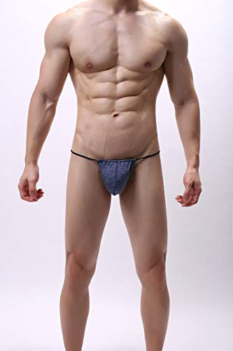 Swbreety Men Breathable Thong Underwear U Convex Pouch Underwear T-Back G-String2