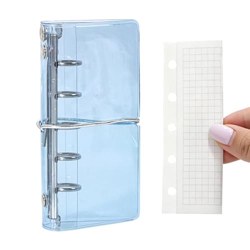 Clear Binder Cover, Soft PVC Loose Leaf Binders Protector Refillable Notebook | Fillable Journal Loose Leaf Shell With Strap | M