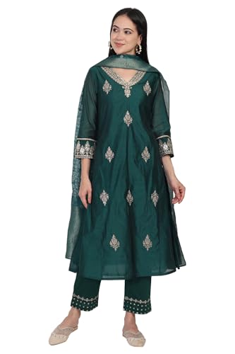 Kurta en jacquard brodé W for Woman, ensemble pantalon droit et dupatta pour femme chic
