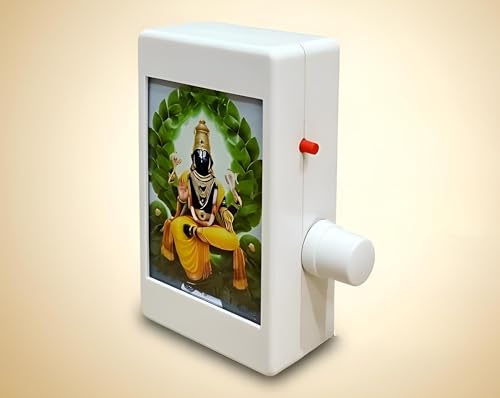 Image of Tamil Telugu Mantra Chanting Box with Glowing Front | 24 in 1 Venkatesha, Srinivasa Govinda, Sai Baba, Gayatri & Shiva Mantras | Portable Meditation Audio Player for Home & Office Peace