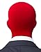 VZQI 2 Pieces Full Face Mask Red 2nd Skin Masks Halloween Cosplay Spandex Hood for Unisex Cloth