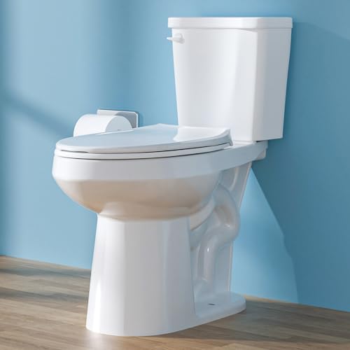 HOMLYLINK Elongated Tall Toilet 19 Inch for Seniors, ADA High Toilet for Bathroom, Comfort Bowl...