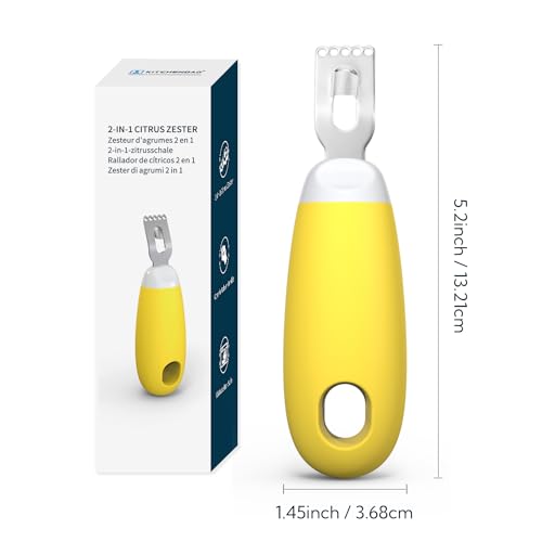 image for KITCHENDAO Citrus Lemon Peeler Zester Tool to Save Effort, Ultra Sharp