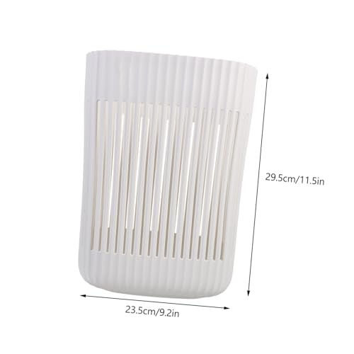 Caneca de basura rectangular blanca para hogar y cocina miniatura 2