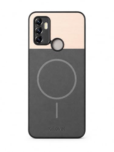 Image of Bintage Mac Safe Design Hard Slim Back Case | Soft Border Camera Protect | Dual PU Leather Finish Back Cover Compatible for Oppo A33 (4G) 2020 - White & Black