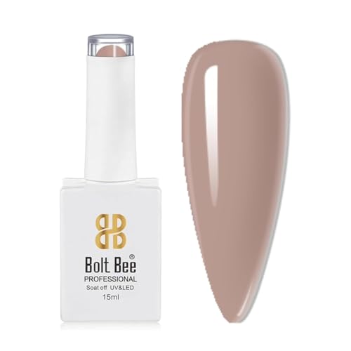 Image of Bolt Bee Caramel Color Gel Nail Polish Soak Off UV Gel DIY at Home Manicure Salon Nail Art (7, 15ml)