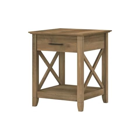 Bush Furniture Key West End Table with Storage Cover