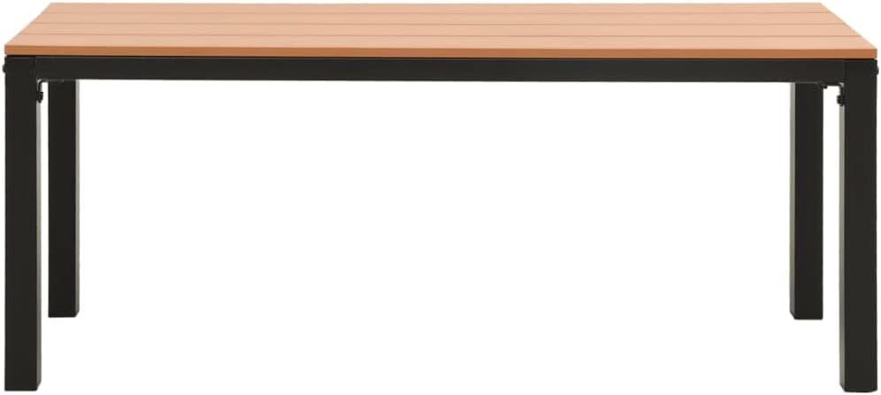 Patio Bench,Porch Bench,Garden Benches for Outdoors,Patio Benches for Outdoors,Weather-Resistant, for Patio,Park,Lawn,Yard, 43.3" Steel and WPC Brown and Black