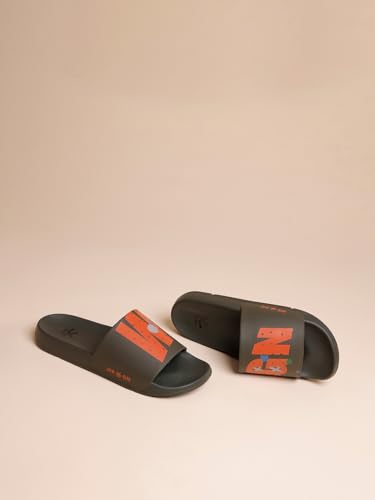 Image of WROGN Men's Anti-slip Sliders | Lightweight EVA Sole | Foam Padded Comfort