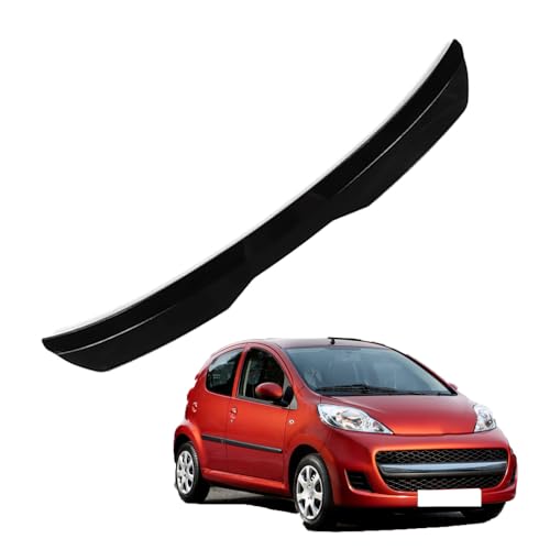 KizmiQ Car Rear Spoilers,for Peugeot 107 Roof Wing Hatchback Modification ABS Spoiler reduces drag Improve Fuel Efficiency spoiler,A/Black