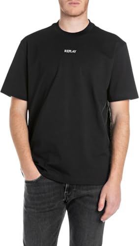 Replay M3100 Camiseta, 098 Negro, S Hombres