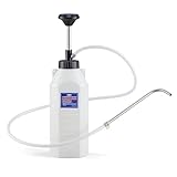 Orion Motor Tech Hand Fuel Pump, 1L Hand Fluid Transfer Pump for Engine, Transmission and Gear Oils, Multi-Purpose Oil Pump with 39 in Silicone Hose, Precision Fluid Dispensing
