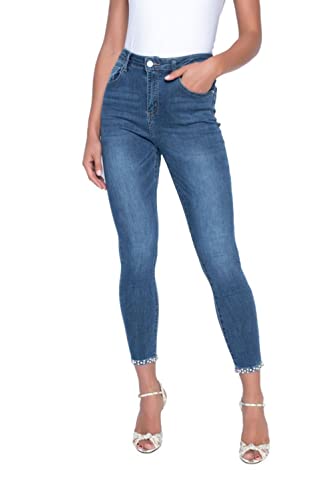 Frank Lyman Jeans estilo 190117U para mujer, Azul, Medium