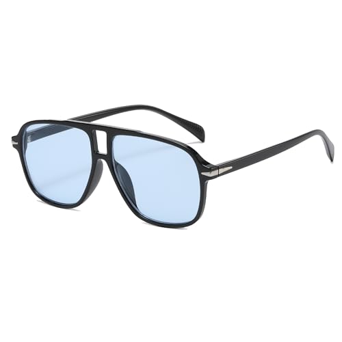Protezione UV400: Gli occhiali da sole anti-UV400 manterranno i tuoi occhi sani senza affaticarli e bloccando il 100% di tutti i raggi UVA e UVB. Gli occhiali da sole quadrati da pilota Long Keeper con lenti con rivestimento di protezione UV400 sono essenziali per proteggere i tuoi occhi dai danni UV a lungo termine e mantenerli sani quando sei fuori e in giro.