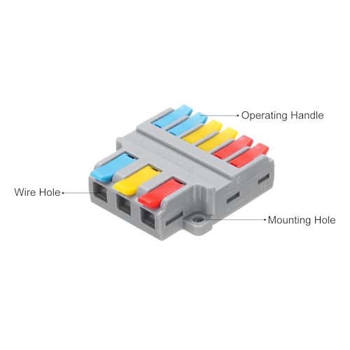 Connecteurs de fils d'épissure rapides 35A pour montage rail DIN propre