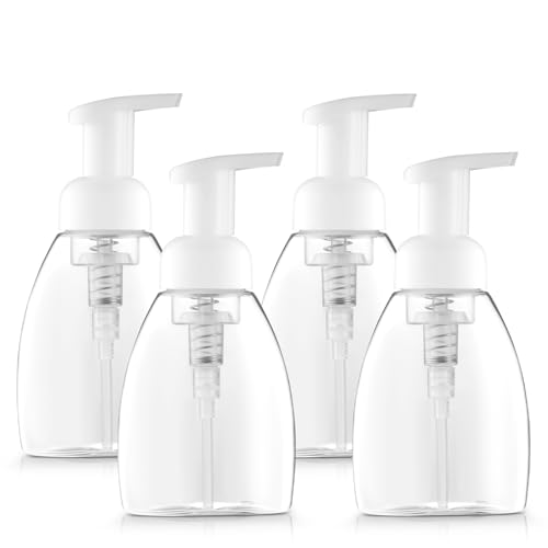 Bar5F 4-Pack Foaming Soap Dispenser Pump Bottle for Dr. Bronner's Castile Liquid Soap 8.5-Ounce