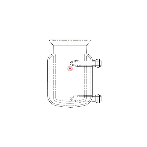 6427-23 Series Jacketed Pressure Reaction Flask, 150 mm Flange, Round Bottom, 28/15 Ball Joint Inlet/Outlet, 3000 mL