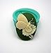 Findings Stop Brand Silicone Mold Butterfly on Flower Cameo Flexible for Crafts, Jewelry, Resin, Scrapbooking, Polymer Clay