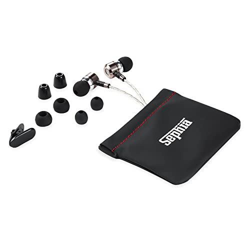 Sephia Sp3060 Earbuds Wired In Ear Headphones With Tangle-Free Cord Noise Isolating Earphones Deep Bass Case Ear Buds 3.5 Mm Jack Plug #TOP5