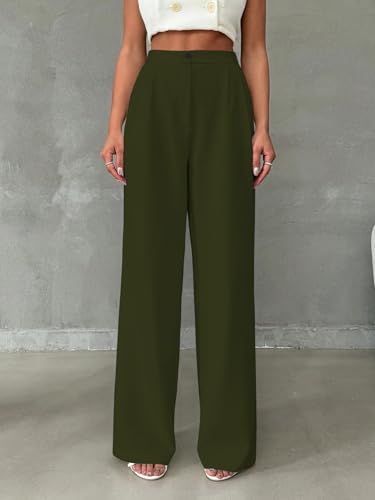 Image of Toochki Trousers for Woman Pants Women's Formal Office Korean | Black Track Pant | Straight | Cotton Spandex Stretchable Trouser | High-Waisted Bottom Wear