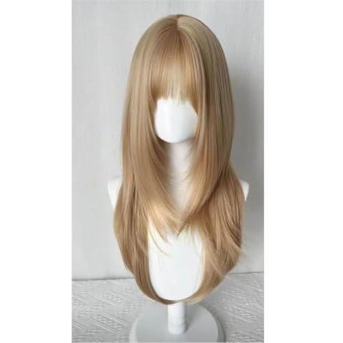 Women's Spring Fall With Bangs Long Straight High Layer Daily