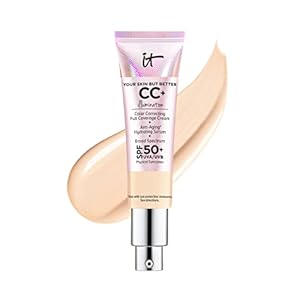 IT Cosmetics Your Skin But Better CC+ Cream Illumination – Color Correcting Cream, Full-Coverage Foundation, Hydrating Serum & SPF 50+ Sunscreen Radiant Finish 1.08 fl oz