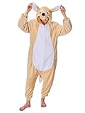 NEWCOSPLAY Unisex Adult Dog Onesie Pajamas Animal One Piece Costume Cosplay Sleepwear (Dog, Medium)