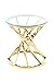 Produktbild One Couture Beistelltisch, Edelstahl, Klar/Gold, 40 x 40 x 42
