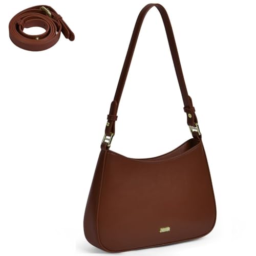 Aucuu Sac Porté épaule en Cuir Véritable pour Femme, Sac à Main à Bandoulière Tendance avec 2 bandoulières, Sac à Main Décontracté, Sac Fourre-tout...