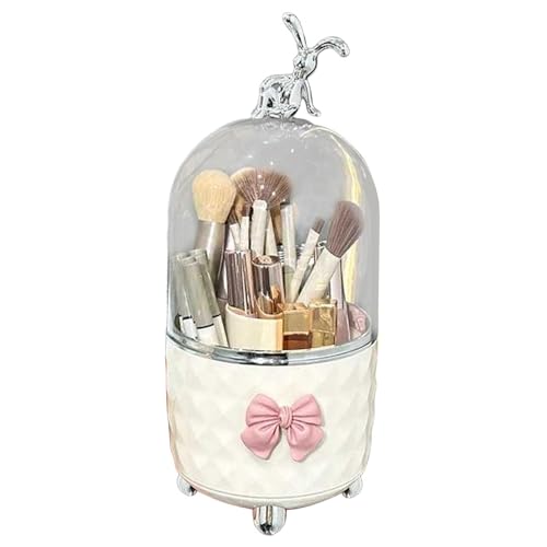 360 porta pennelli da trucco girevoli organizer per da con coperchio 360 bicchieri per da antipolvere con 6 scomparti per lorganizzazione su D